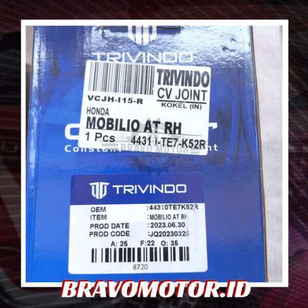 Trivindo 44310-TE7-T51 CJIHO-023 VCJH-I15-R 25X22X35 CV joint INNER / Kokel dalam matik kanan-2
