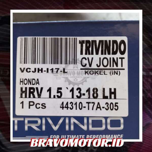 Trivindo 44310-T7W-A11 VCJH-I17-L CV joint INNER / Kokel dalam matik atau manual kiri-2