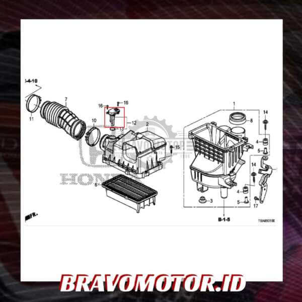 Original 37980-RLF-013(003) Sensor air flow / Sensor MAF-7