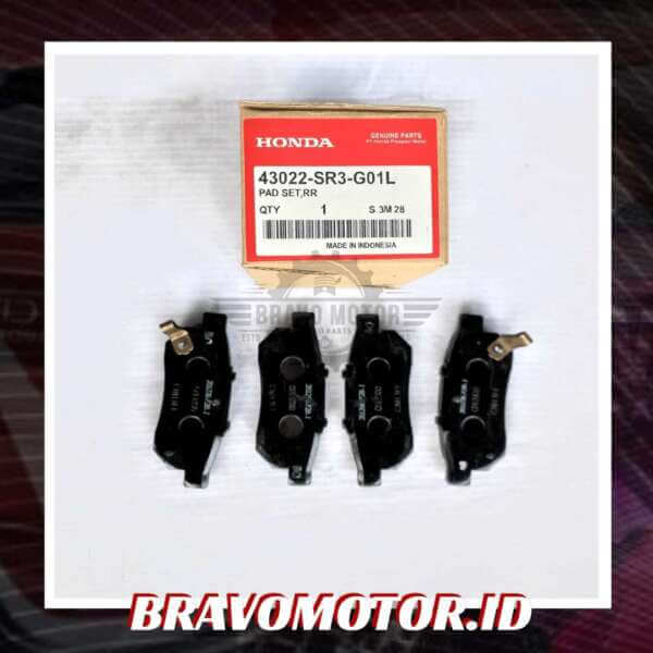 Original 43022-SR3-G01L Kampas rem belakang-2