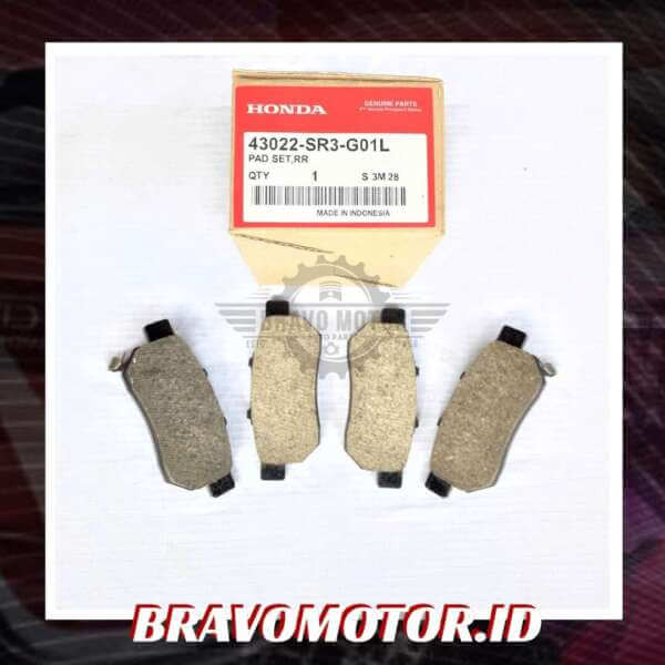 Original 43022-SR3-G01L Kampas rem belakang-1