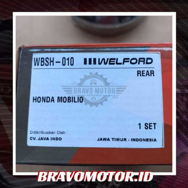Welford 43153-SNA-A02 WBSH-010 Brake Shoes / Kampas Rem belakang-2