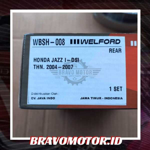 Welford 01431-SAE-T01&01432-SAE-T01/43153-SAA-004&43154-SAA-004 WBSH-008 Brake shoes/Kampas rem belakang kanan dan kiri-2