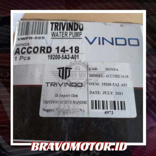 Trivindo 19200-5A2-A01 WPHO-003 VWPH-005 Water pump-2
