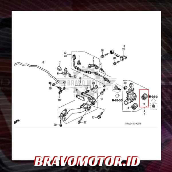 Original 52365-S6M-004/52366-S5A-024 ID13.75mm Bush arm belakang bawah OUTER-5