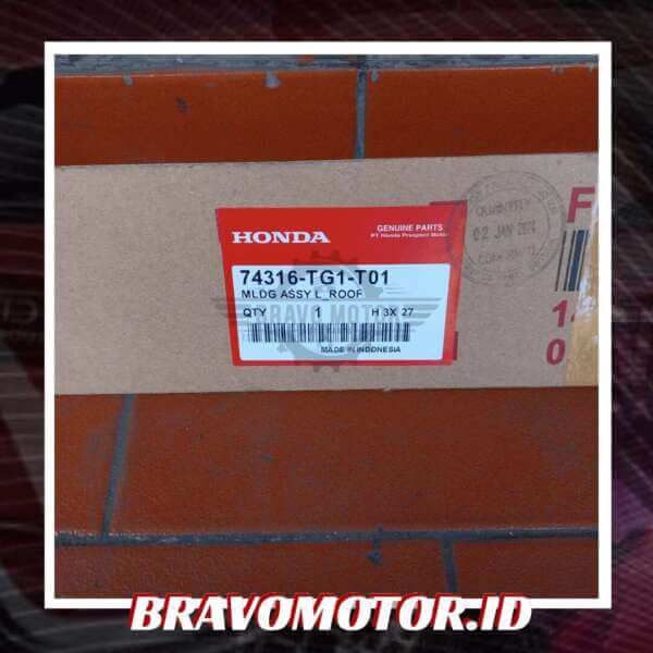 Original 74316-TG1-T01 MOLDING ASSY., L. ROOF-2