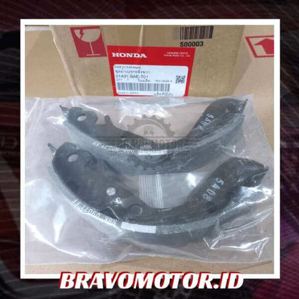 Original 01431-SAE-T01L Brake shoes/Kampas rem belakang kanan-1