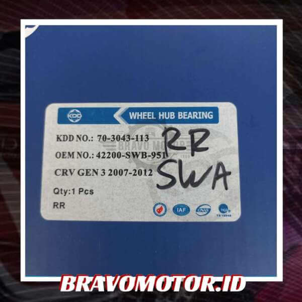 KDD 42200-SWB-951 HUB062T11 Bearing roda belakang-2