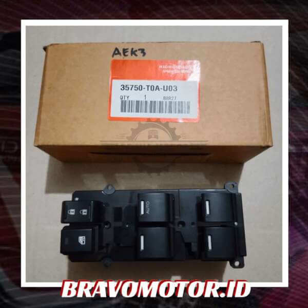 NoBrand 35750-T0A-U03 Saklar window depan kanan 6 Tombol-1