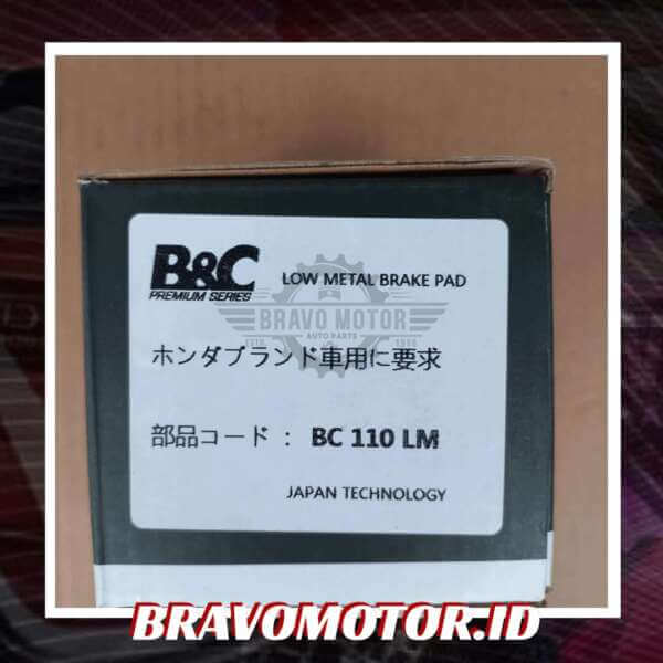 B&C 43022-SV4-G01 BC110LM Kampas rem belakang-2