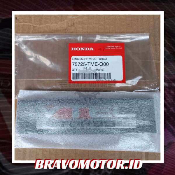 Original 75725-TME-Q00 Logo Emblem Honda VTEC TURBO-1