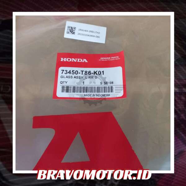 Original 73450-T86-K01 Kaca pintu belakang kiri-2