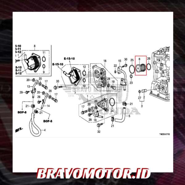Original 25450-P4V-013 Strainer matik OUTER-3