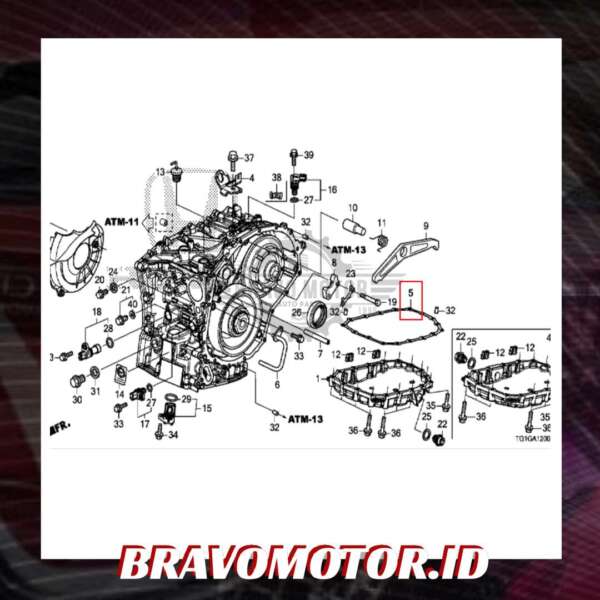 Original 21814 5T0 000 Packing Oil Pan DD/RU/GK/GM6/GN/DG