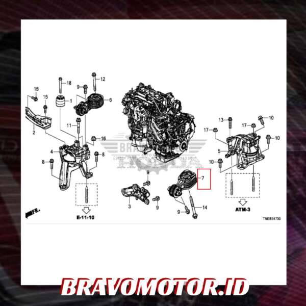 Original 50890-THB-H01 Rod Lower Torque / Engine mount belakang matik RW1-3