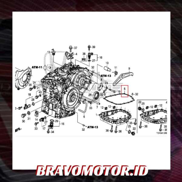 NoBrand 21814-5T0-000 Packing Oil Pan DD/RU/GK/GM6/GN/DG-3