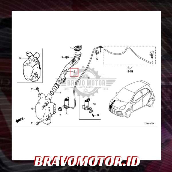Original 76805-TG1-T11 Hose Washer DD1-2