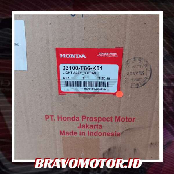 Original 33100-T86-K01 Head lamp kanan DG3-2