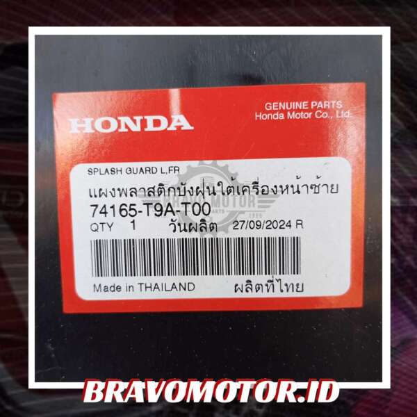 Original 74165 T9A T00 Splash guard depan kiri GM6
