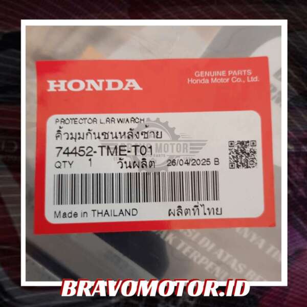Original 74452-TME-T01 Protector wheel arch belakang RW1-2 Original 74452 TME T01 Protector wheel arch belakang RW1