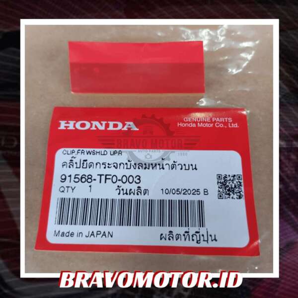 Original 91568 TF0 003 CLIP depan WINDSHIELD UPPER