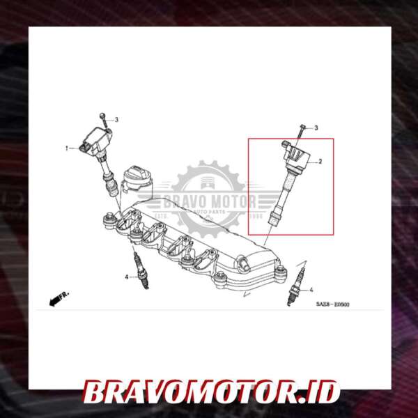 Hitachi 30521 PWA 003(S01) 16cm Koil pembakaran IDSI belakang