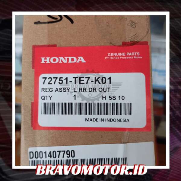 Original 72751 TE7 K01 Regulator window belakang kiri DD4/DG1