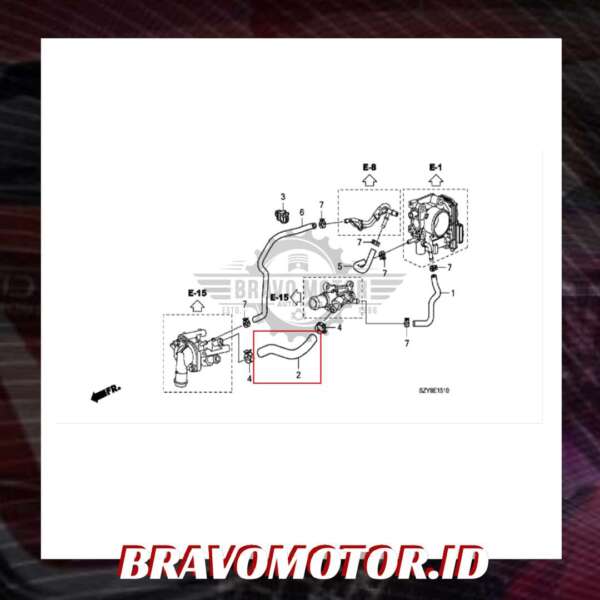 Original 19508 RB1 000 Selang Bypass / Hose Bypass GE8/GB3/GM2