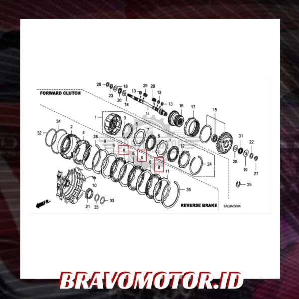 Original 22545 PWR 013 Kampas Matic / Disk Reverse Brake GD3/GD8