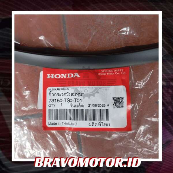 Original 73150 TG0 T01 List Kaca / Karet Kaca / Molding Windshield depan GE8