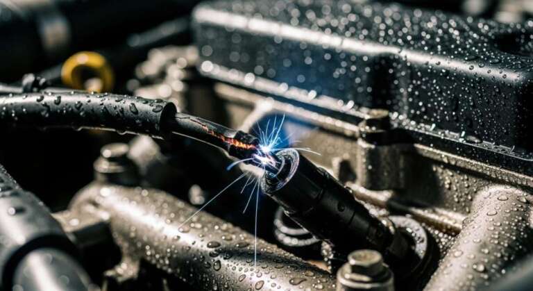 Kabel Busi Bocor Arus: Kenapa Mesin Brebet Saat Basah