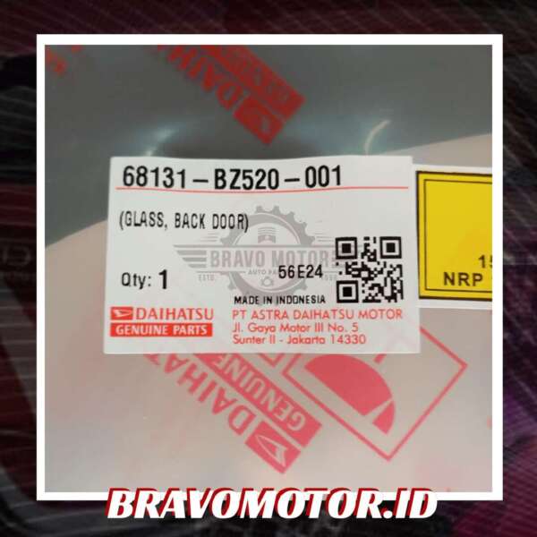 Original 68131 BZ520 001 Kaca belakang Sigra