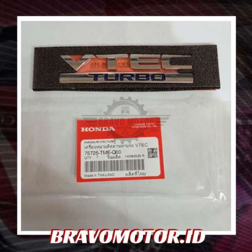 Original 75725 TME Q00 Logo Emblem Honda VTEC TURBO