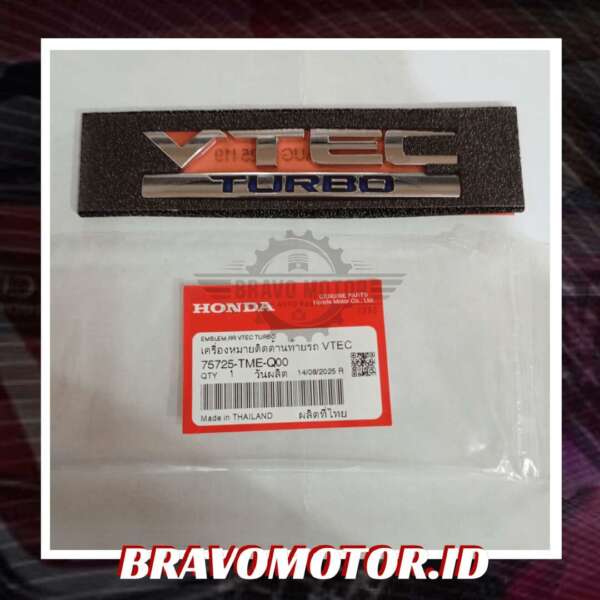 Original 75725 TME Q00 Logo Emblem Honda VTEC TURBO