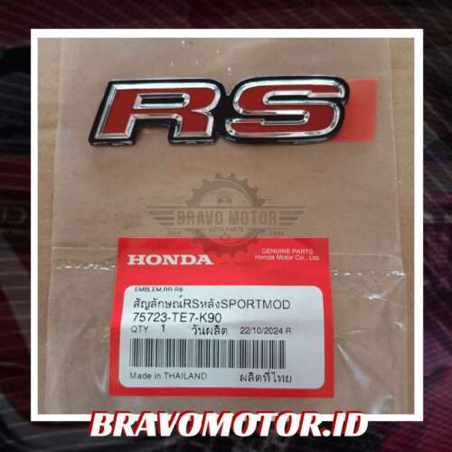 Original 75723 TE7 K90 Logo Emblem Honda RS depan DD4