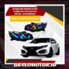 NoBrand 33100 TEC Q01&33150 TEC Q01 Variasi Lambo Style Head lamp kiri&RH FK4
