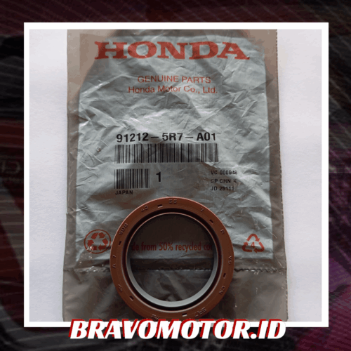 Original 91212 5R7 A01 (Substitusi 91212 RB0 003/91212 RE2 E01/91212 PWA 003) 40X55X7 Seal crankshaft depan