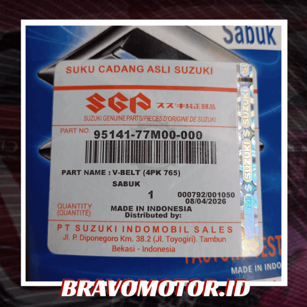 Original 95141 77M00 000 4PK765 Compressor Fan Belt Ertiga Old/New Ertiga